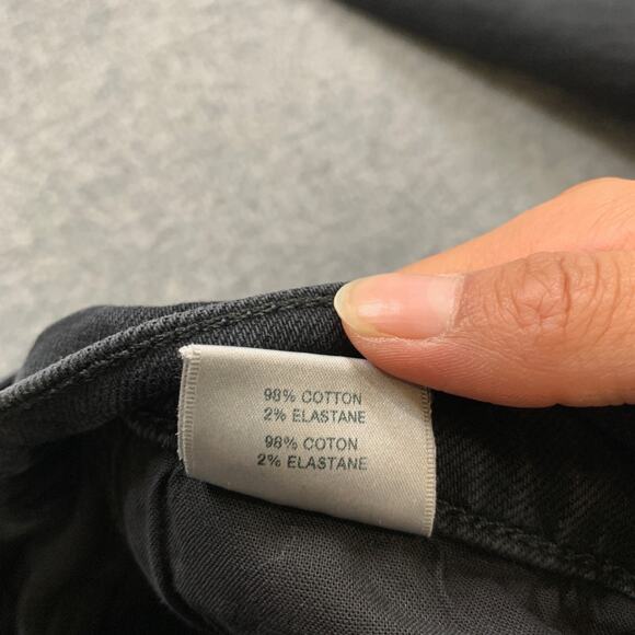 J Brand Jeans Womens 28 Black Denim Jules Undercover Destruct Distressed Raw Hem - Picture 8 of 12